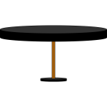 Black round table