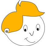 Vector illustration of a blond boy