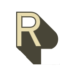 Letter R with shadow effect