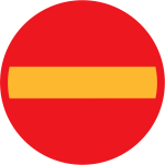 No entry road sign vector graphics