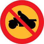 No motorbikes road sign vector illustration