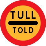 Tull told road sign vector clip art