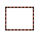 Vector clip art of black and orange rectangular border