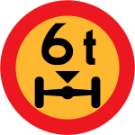 No vehicles over wheelbase vector road sign