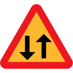 Two-way traffic vector sign
