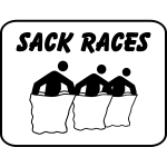sack races sign oca