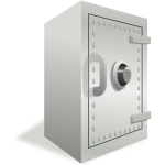 Vector image of a safe