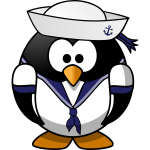 Penguin as a sailor