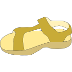 Brown sandal vector clip art