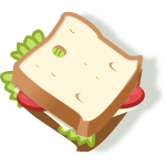 Vector illustration of vegetarian sandwich