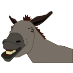 Donkey smiling vector image