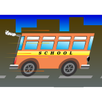 School Bus Monochrome Silhouette Free SVG