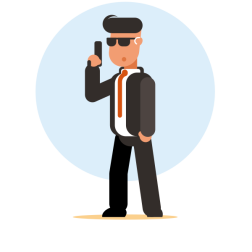 Secret Service Agent Vector Illustration