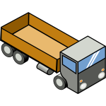 Cargo truck vector graphics