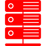 Red virtual server vector illustration