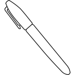 Marker pen vector clip art