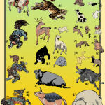 Traditional Japanese Animals Vector Collection