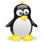 Color Linux mascot profile vector image