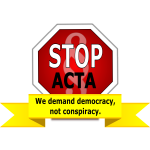 Vector clip art Stop ACTA