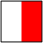 Two-color symbol flag