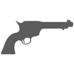 Gray pistol silhouette