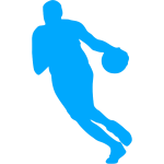 Basketball player in action vector image