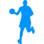 Basketball player outline image
