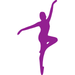 Posing purple ballerina