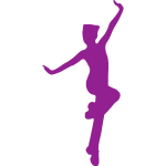Jumping purple girl