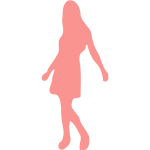 Posing female silhouette