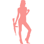 Rifle and woman