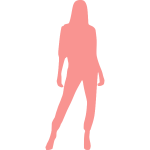 Pink lady's silhouette