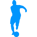 Soccer player silhouette vector