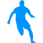 Blue football player image