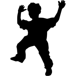 Vector graphics of kid silhouette