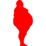 Obese man silhouette (#2)