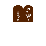 Ten Commandments board vector image
