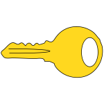 Vector graphics of gold door key