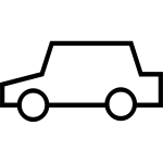 Simple car icon  vector graphics