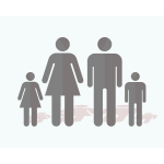 Family sign silhouette vector image