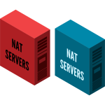 NAT server vector image