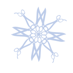 single scissor snowflake