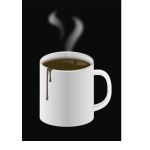 Cup of hot coffee vector drawing
