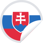 Slovakia flag in a round sticker