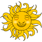 Summer smiling Sun vector image