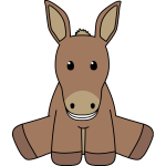 Vector image of toy donkey