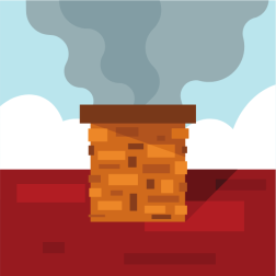 Smoke from a chimney