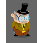 Vector image of a sneaky cartoon character