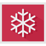 Vector image of modern snowflake on pink background