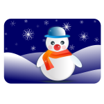 Glossy snowman vector graphics